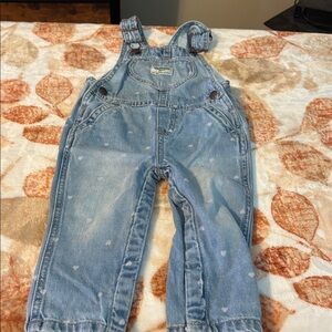 OshKosh B'gosh Blue Denim Heart Overalls